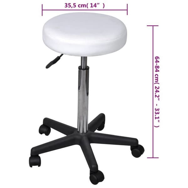 Maison Exclusive - Kontorsstolar set om 2 Vit 35,5x84 cm Syntetläder Vit
