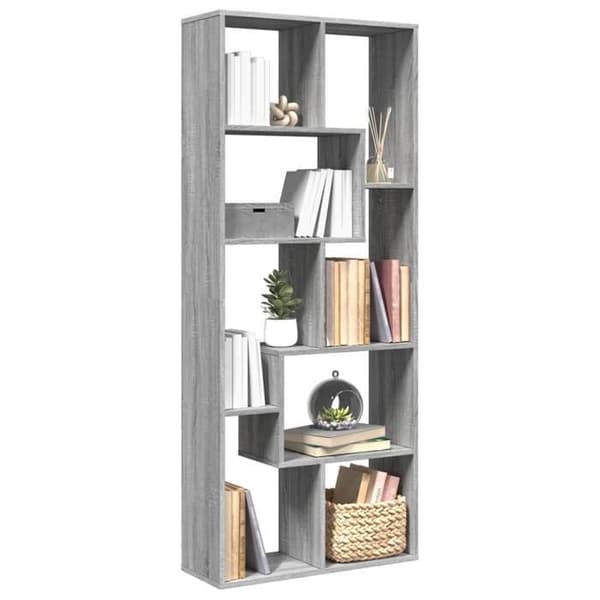 Maison Exclusive - Rumseparator hylde sonoma grå 67x25x161,5 cm