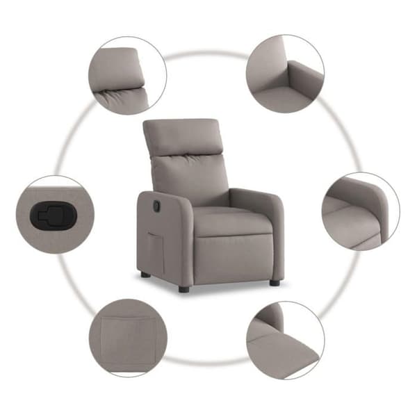 Maison Exclusive - Taupe Kankainen Nojatuoli