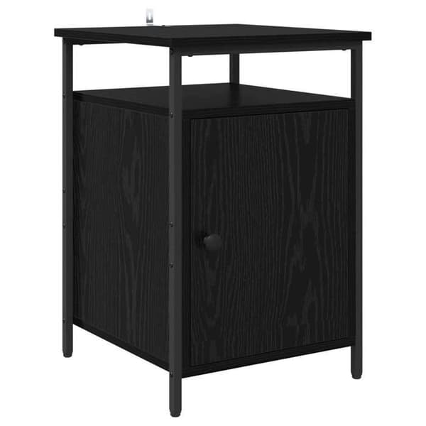Maison Exclusive - Natbord 2 dele Sort eg 40 x 42 x 60cm