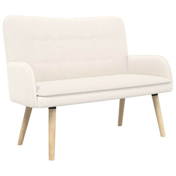 Maison Exclusive - Sofa 2 pladser Creme 115 x 61 x 87 cm Bouclé