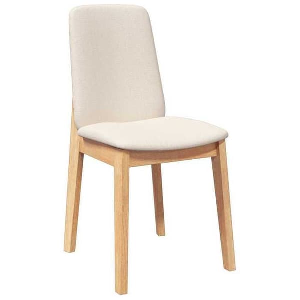 Maison Exclusive - Matstolar med kuddar 2 st massiv gummiträ
