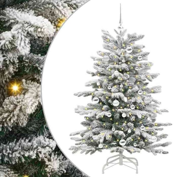 Konstgjord julgran - EXKLUSIV HEM - 150 cm - Vit - Ledade grenar - USB LED-belysning Vit