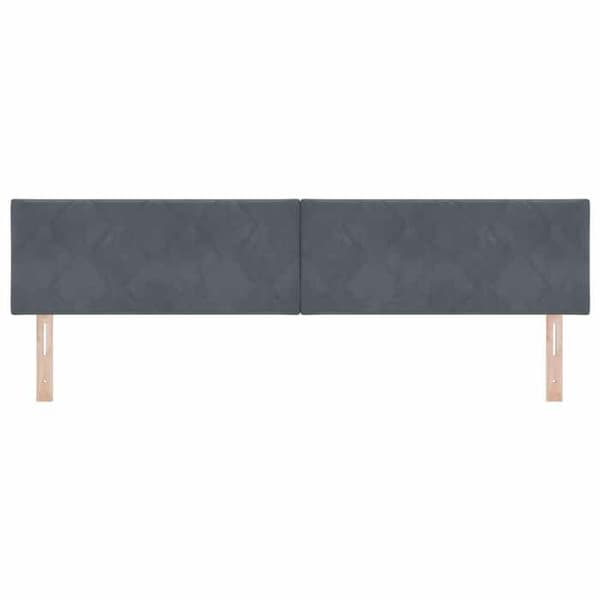 Maison Exclusive - LED-huvudgavel Mörkgrå 200 cm Sammet