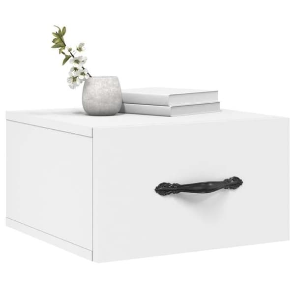 Maison Exclusive - Væghængte natborde 2 stk hvid 35x35x20 cm Vit
