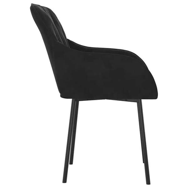 Maison Exclusive - Ruokatuolit 2 kpl Musta Sametti