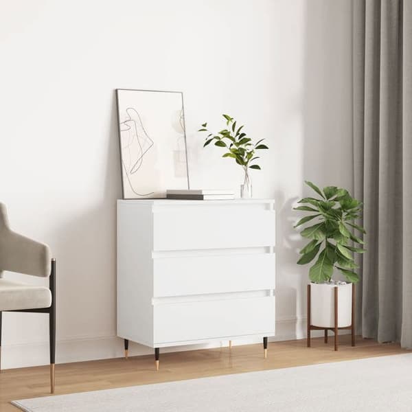 Maison Exclusive - Hvid Buffet 60x35x70 cm Ingeniørtræ