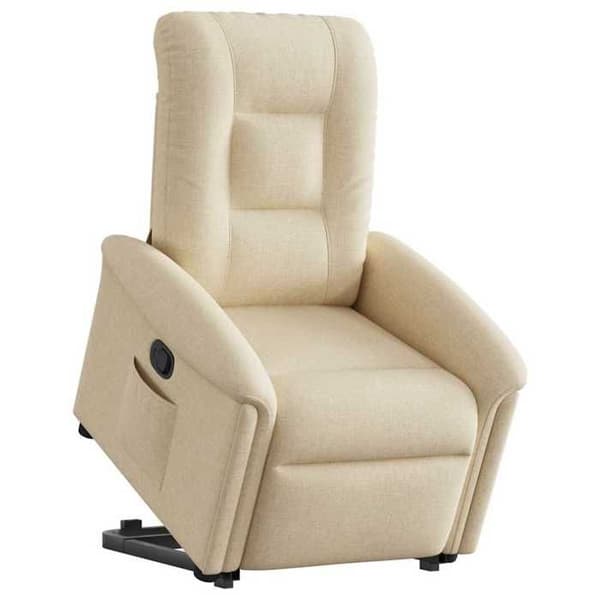 Maison Exclusive - Recliner Fåtölj Creme Tyg Grädde