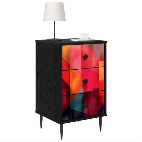 Maison Exclusive - HEESCH natbord i sort eg 36 x 33 x 61 cm