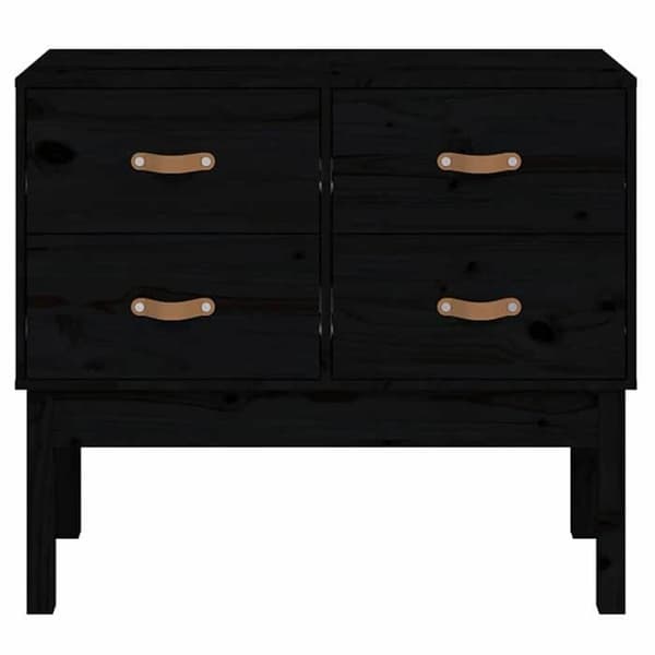 Maison Exclusive - Konsolskab Sort 90x40x78 cm Solid fyrretræ