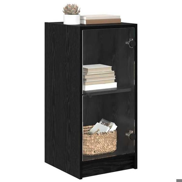 Maison Exclusive - Buffé Ek svart 35 x 37 x 76 cm Ingenjörsträ