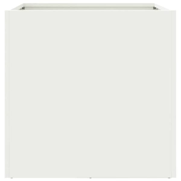 Maison Exclusive - Vit kruka 49x47x46 cm stål