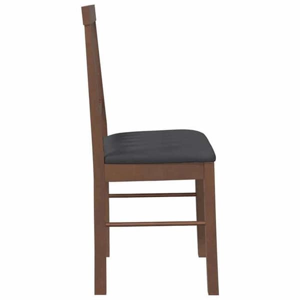 Maison Exclusive - Matstolar med kuddar 2 st brun massiv gummiträ