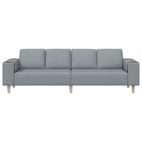 Divaani - MAISON EXCLUSIVE - 250 x 77 x 76 cm - Vaaleanharmaa - Polyesteripäällyste - Vaahtomuovitäyte Ljusgrått