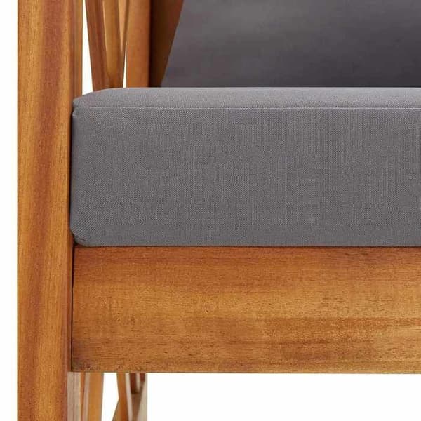 Maison Exclusive - Bænk til haven med puder 119 cm Solid akacietræ Ej specificerat