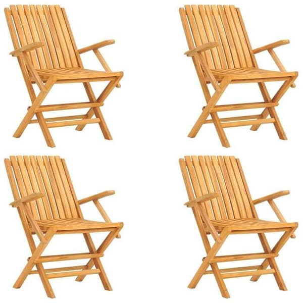 Maison Exclusive - Trädgårdsset 5 delar i massivt teakträ