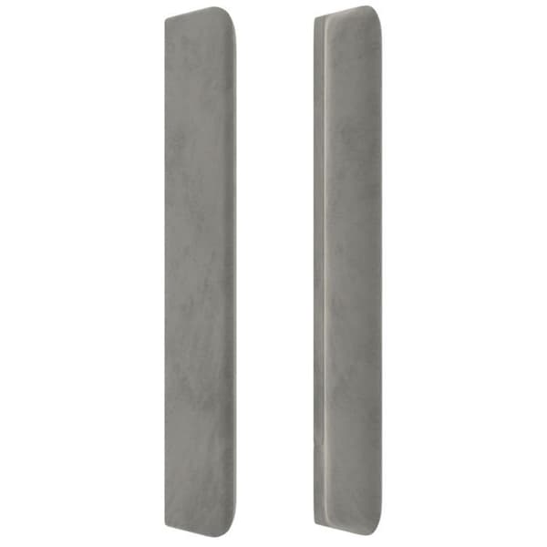 Maison Exclusive - LED-huvudgavel Ljusgrå 203x16x118/128 cm Sammet ljusgrått