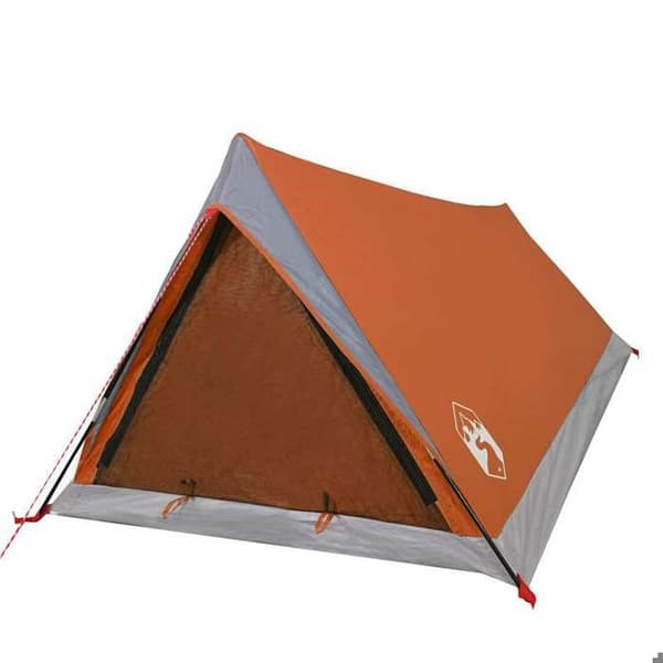 Maison Exclusive - Campingtelt til 2 personer grå og orange vandtæt