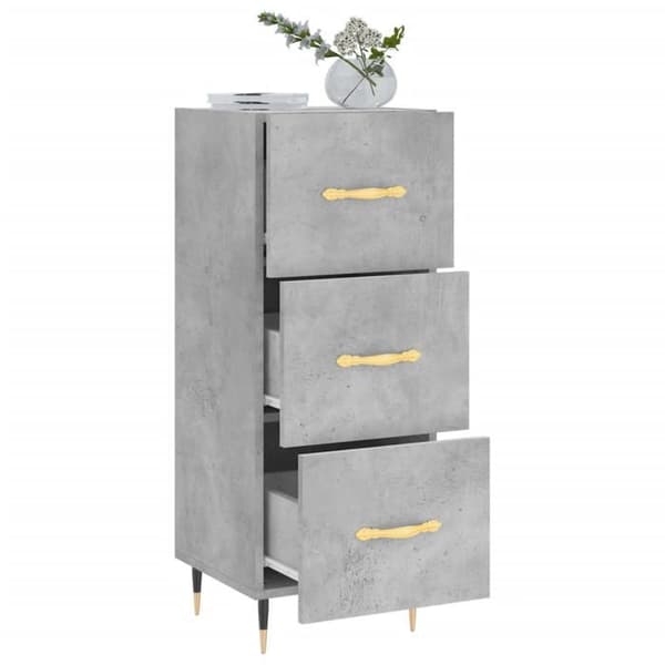 Maison Exclusive - Buffet Grå beton 34,5x34x90 cm Ingeniørtræ