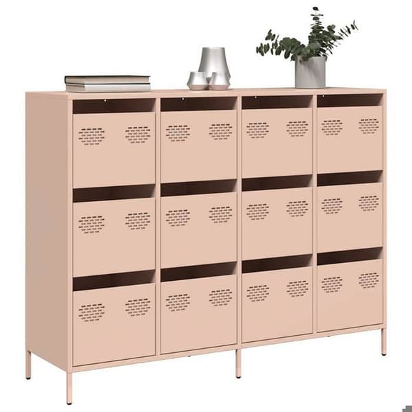 Maison Exclusive - Buffet rosa 135x39x103,5 cm koldvalset stål