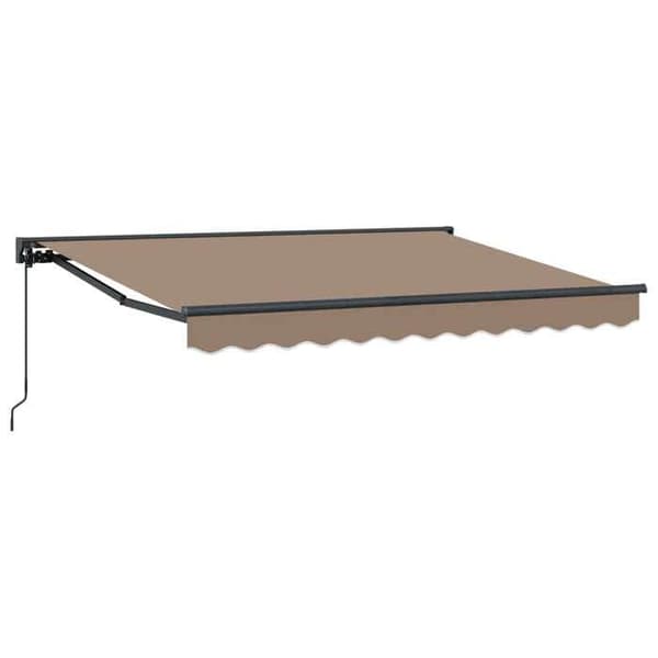 Maison Exclusive - Manuell utdragbar markis Taupe 4,5 × 3,5 m