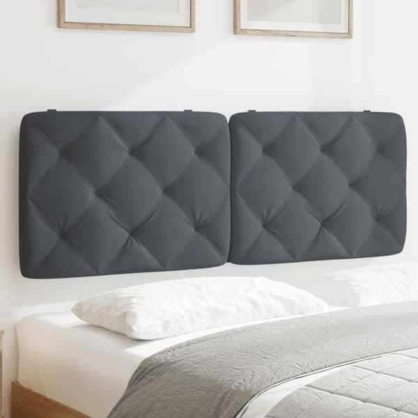 Maison Exclusive - Mörkgrå sänggavelkudde 120 cm sammet