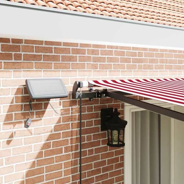 Maison Exclusive - Fällbart tak Röd och Vit 400 × 350 cm