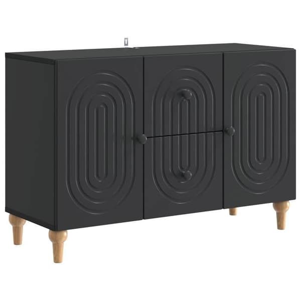 Maison Exclusive - TV-møbel med skuffe Sort 89 x 34,5 x 60 cm Ingeniørtræ