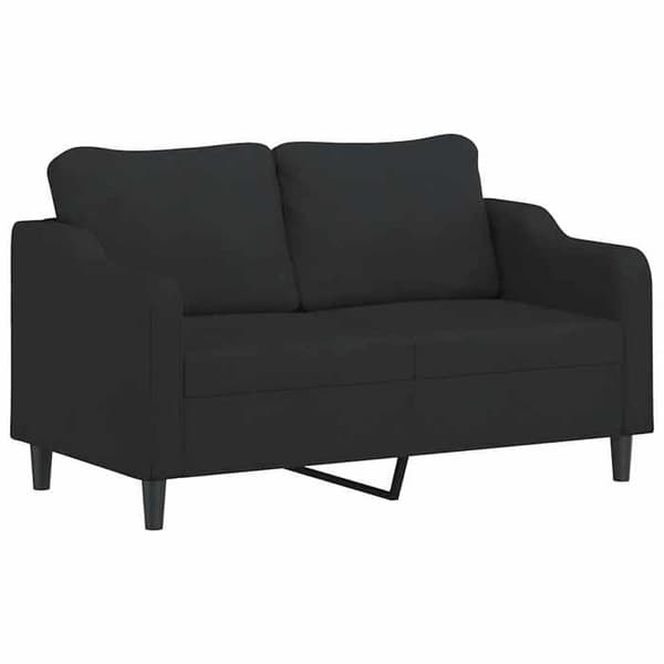 Maison Exclusive - 2 kpl sohvasetti tyynyillä Musta Kangas