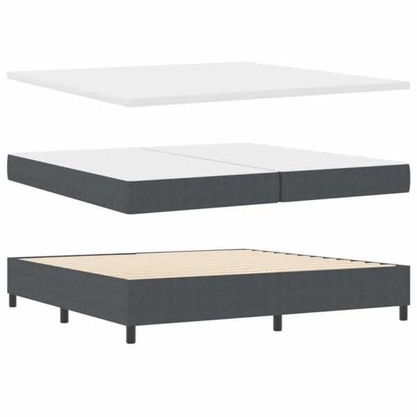 Maison Exclusive - Mörkgrå och vit resårmadrass 200 x 200 cm