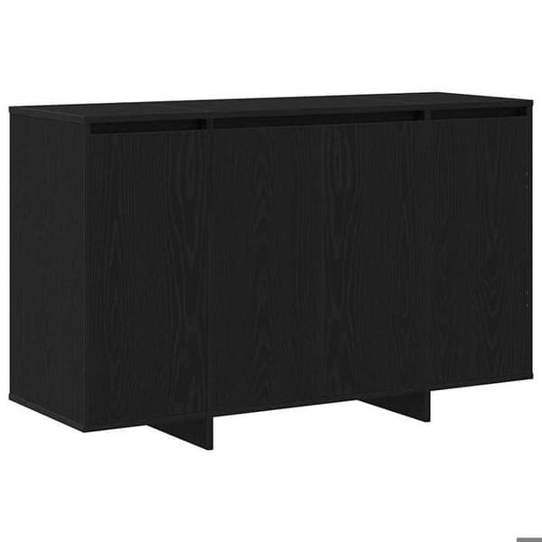 Maison Exclusive - Buffet Sort egetræ 120 x 41 x 75 cm Ingeniørtræ