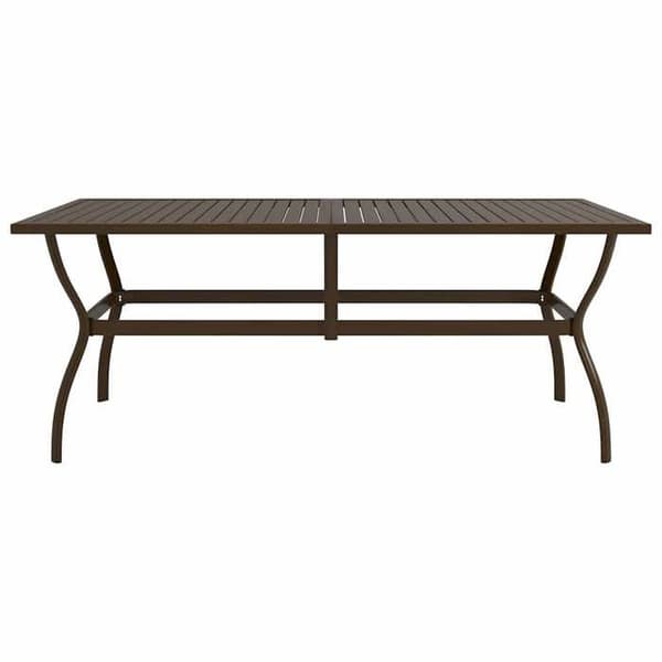 Maison Exclusive - Ruskea puutarhapöytä 190x80x72 cm Teräs brun