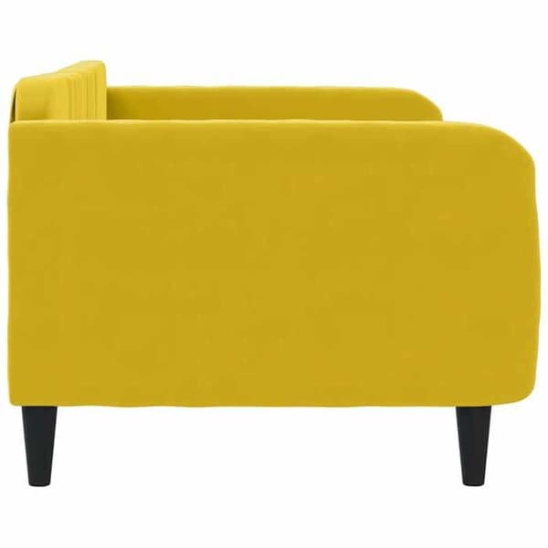 Maison Exclusive - Sängsoffa utan madrass gul 100x200 cm sammet Gul