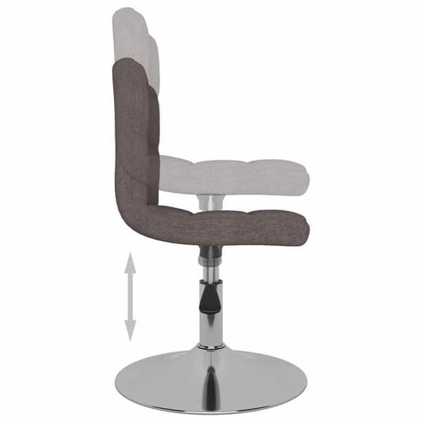 Maison Exclusive - Snurrande matstolar set om 4 taupe tyg