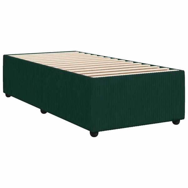 Maison Exclusive - Sängram utan madrass mörkgrön 90x190 cm sammet