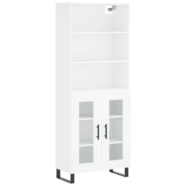 Maison Exclusive - Buffé hög Vit 69,5x34x180 cm Ingenjörsträ
