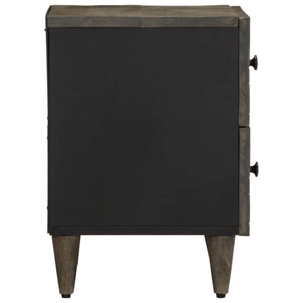 Maison Exclusive - Lys grå natbord 40x33x46 cm i solid mangotræ