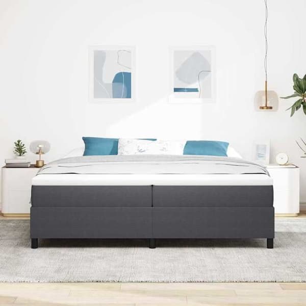 Maison Exclusive - Mörkgrå och vit resårmadrass 200 x 200 cm
