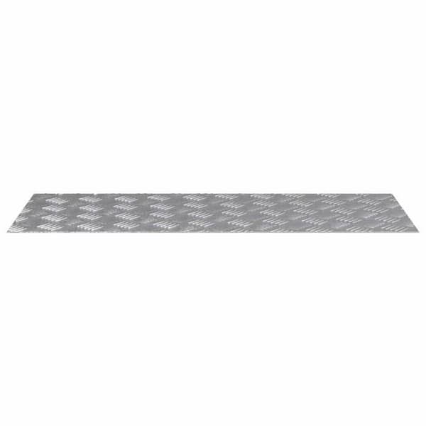 Maison Exclusive - Nez de marche 2 pc 100 x 40 cm Silver Aluminium Rektangulär