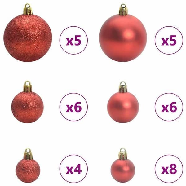 Julgransbollar - EXKLUSIV HEM - LED-set - Varm vit - USB - Inomhus Vit varm