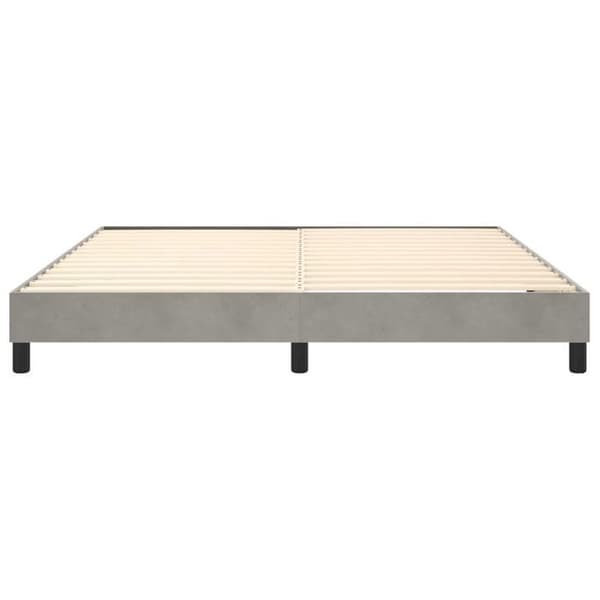 Maison Exclusive - Vaaleanharmaa jousipatja 160x200 cm sametti ljusgrått