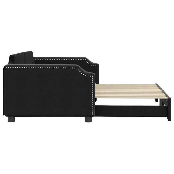 Maison Exclusive - Sovesofa med udtræk uden madras sort 100x200 cm