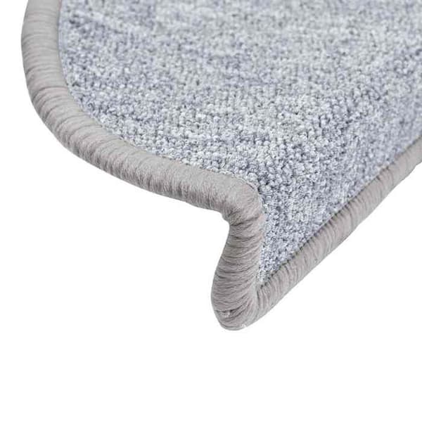 Maison Exclusive - Trappe tæppe 30 stk 56 x 17 x 3 cm Lys grå Halvcirkel