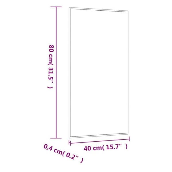 Maison Exclusive - Peili 40x80 cm Suorakulmainen Lasi