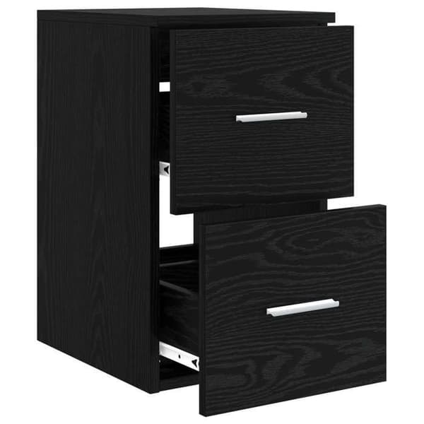 Maison Exclusive - Badeværelsesmøbel In-between Sort Eg 30 x 44,5 x 50 cm