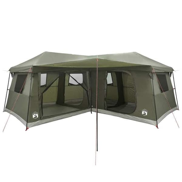 Familjetält - EXKLUSIVT HUS - 14 platser - Polyester 185T PU - 3 sovrum - 18,75 m²