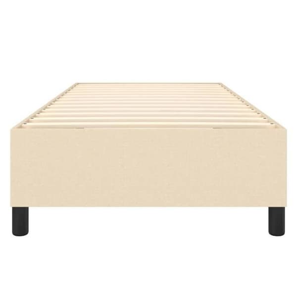 Maison Exclusive - Kermanvärinen sänkykehys, jossa on laudat 100x200 cm kangas Grädde
