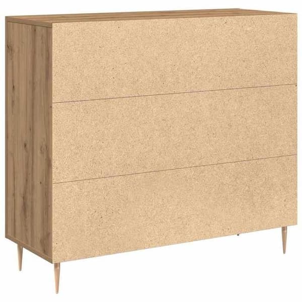 Maison Exclusive - Buffet i håndlavet egetræ 90 x 34 x 80 cm Ingeniørtræ