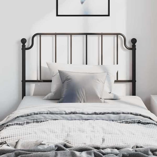 Maison Exclusive - Erstatnings hovedgærde metal sort 100 cm