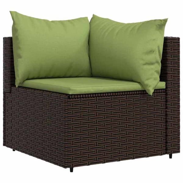 Maison Exclusive - Trädgårdsmöbler 4 delar med kuddar Brun Flätad resin